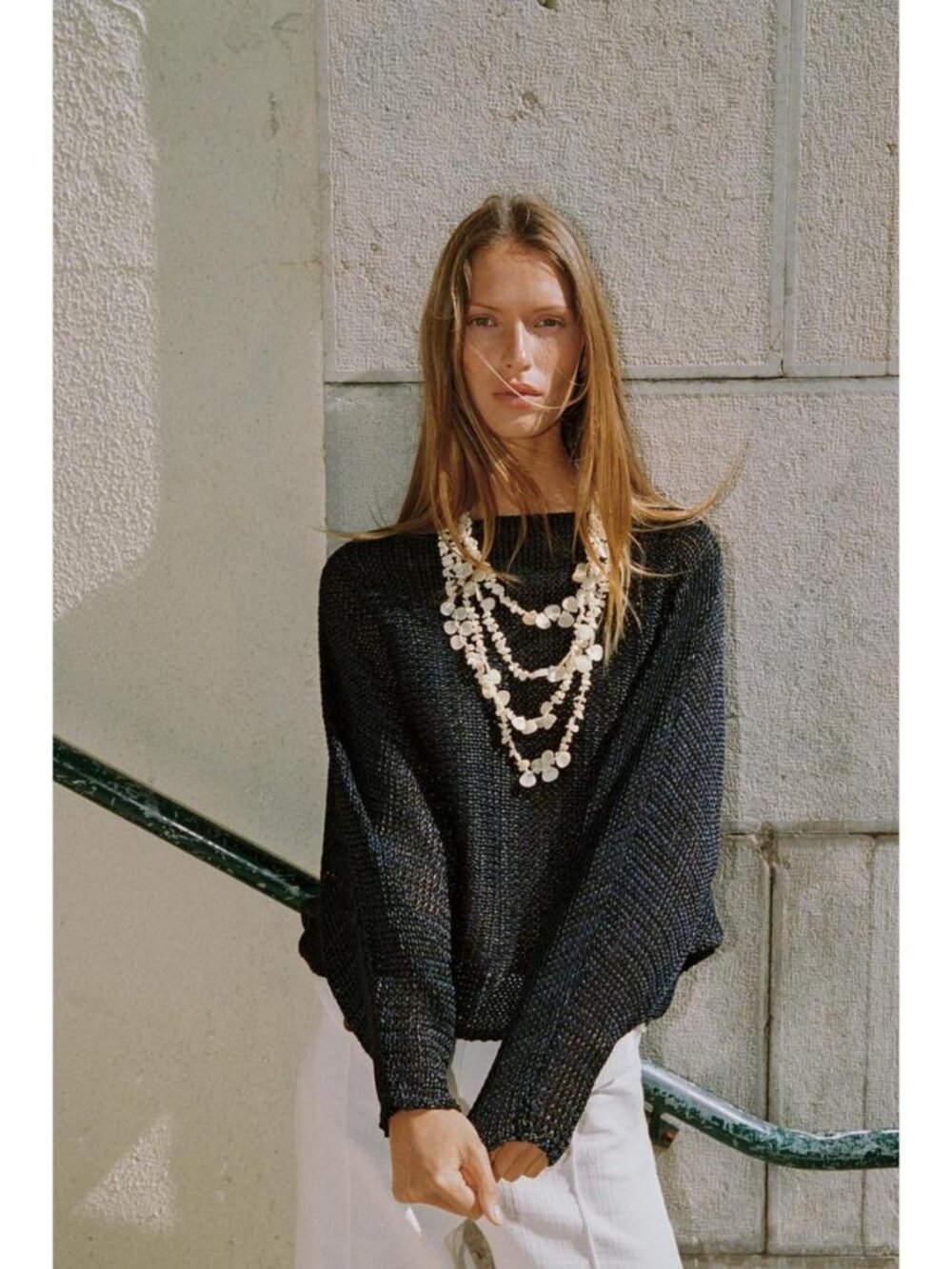 ZARA MOTHER-OF-PEARL EFFECT NECKLACE - Picture 2 of 3
